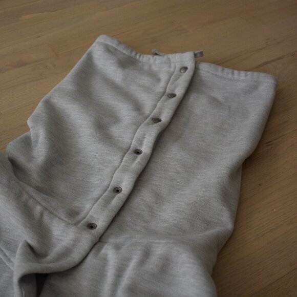 Blank NYC Women's Salt and Pepper Open Convertible Collar Sweatshirt Jacket - Picture 5 of 13